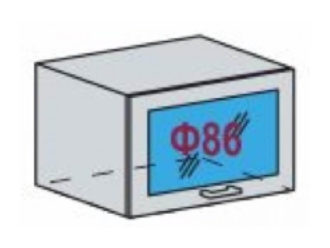 Шкаф газовка со стеклом навесной ШВГС-600 "Ницца" (Дуб фактурный кремовый)