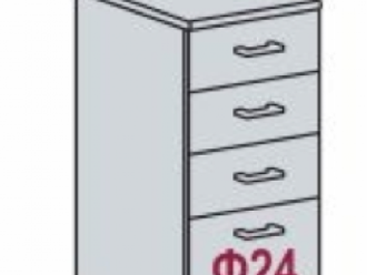 Шкаф напольный, 4 ящика, со столешницей ШН4Я 400 (Дуб фактурный серый)