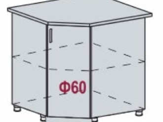 Шкаф напольный угловой со столешницей ШНУ 890  (Дуб фактурный серый)