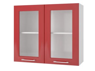 Шкаф-витрина 80 Люкс (Рубин глянец)