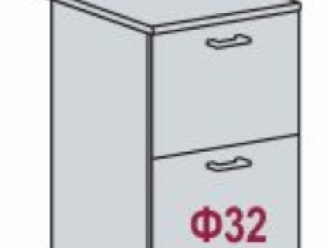Шкаф напольный, 2 ящика, со столешницей ШН2Я 500 (Дуб фактурный серый)