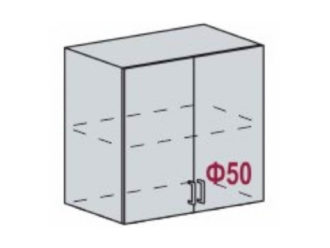 Шкаф навесной ШВ-800 "Ницца" (Дуб фактурный серый)