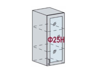 Шкаф витрина навесной ШВС-409 "Ницца" (Дуб фактурный серый)