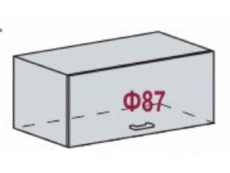 Шкаф газовка навесной ШВГ-800 "Ницца" (Дуб фактурный кремовый)