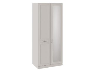 Шкаф для одежды с 1 глухой и 1 зеркальной дверью левый с опорой «Сабрина» СМ-307.07.021-01L (Кашемир)