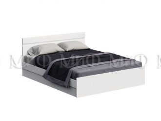 "Нэнси New" Кровать 1.4 с под.механизмом (белый, белый глянец)