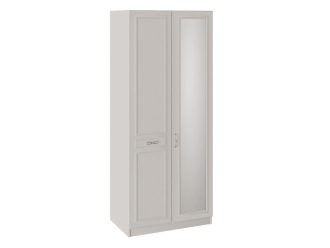 Шкаф для одежды с 1 глухой и 1 зеркальной дверью левый «Сабрина» СМ-307.07.021L (Кашемир)