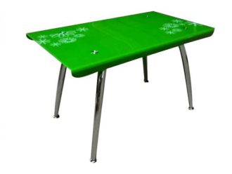 DT-787 стол обеденный, 1200*700, стекло зеленое