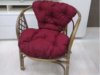 Bahama Подушка для кресла , ткань бордовая (верхняя – 38*44 см; нижняя – D 50 см)