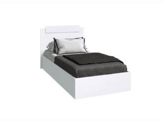 Кровать ЭКО 0,9 (Белый гладкий)