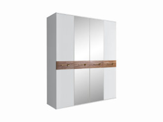 Шкаф 4-дверный с зеркалами Bogemia Wood БМШ1/4(Wo) (Белый)